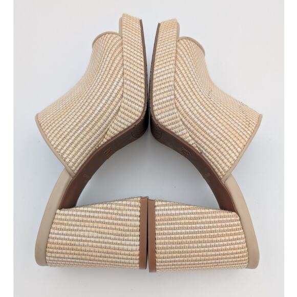 NYDJ Dewi Women's Platform Slide Sandals Open Toe Natural Size US6 EU37 - Picture 9 of 11